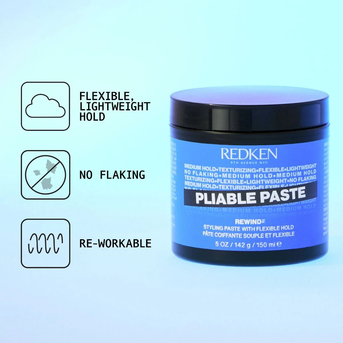 Redken Pliable Paste 150ml 3 Redken Pliable Paste 150ml - Afbeelding 3